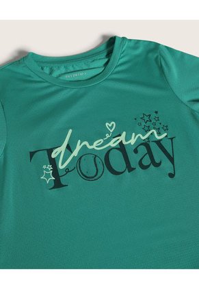 Camiseta Para Niña Manga Corta Color Verde  Marca Patprimo #86090326