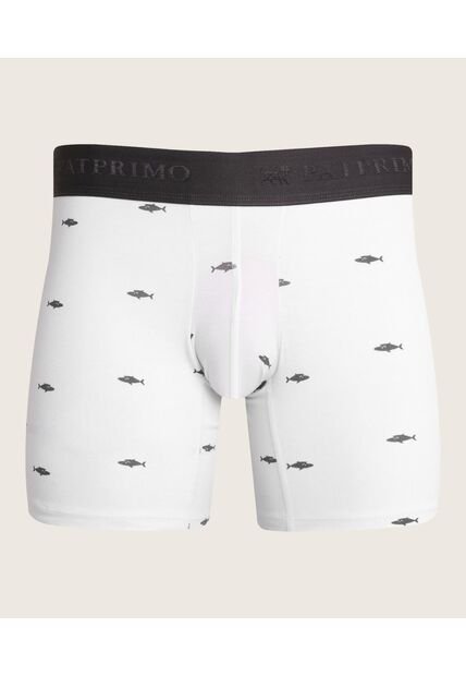 Bóxer Medio Estampado Miniprint En Algodón  X1 Para Hombre Hueso Patprimo