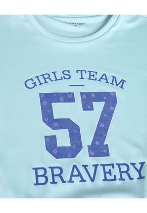 Camiseta Para Niña Manga Corta Color Azul Claro Marca Patprimo #86090335