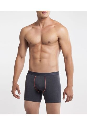 Boxer  Con Detalles En Contraste Lycra-Algodón X1 Para Hombre Negro Patprimo Patprimo