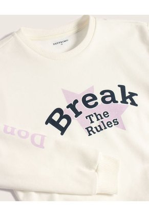 Buzo Para Niña Cuello Redondo Color Blanco Marca Patprimo #86060021