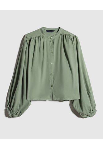 Blusa Cuello Mao  Para Mujer Verde Patprimo Patprimo