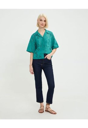 Camisa Para Mujer Manga Corta Color Verde Marca Patprimo #30010689