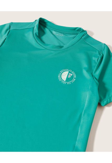 Camiseta Para Niño Manga Corta Color Verde  Marca Patprimo #66090282