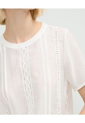 Blusa Para Mujer Manga Corta Color Blanco Marca Patprimo #30123501