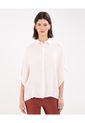 Camisa Con Lunares En Tela  Para Mujer Beige Patprimo de Patprimo