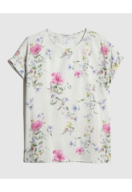 Blusa Para Mujer Manga Corta Color Crema Marca Patprimo #30123395
