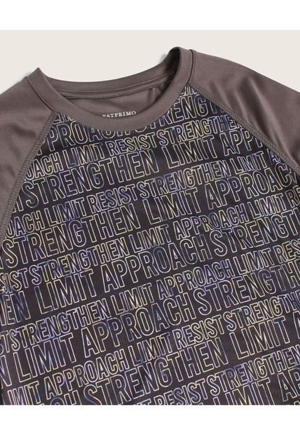 Camiseta Para Niño Manga Corta Color Gris  Marca Patprimo #66090294