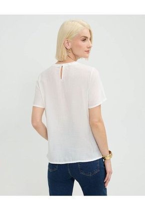 Blusa Para Mujer Manga Corta Color Blanco Marca Patprimo #30123501