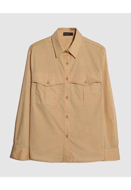 Camisa Para Mujer Manga Larga Color Beige Marca Patprimo #30010621
