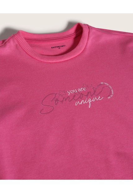Buzo Para Niña Cuello Redondo Color Rosado Marca Patprimo #86060021