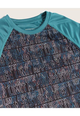 Camiseta Para Niño Manga Corta Color Azul Claro Marca Patprimo #66090294 Patprimo