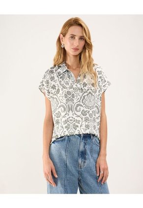 Blusa Para Mujer Manga Corta Color Verde  Marca Patprimo #30123387