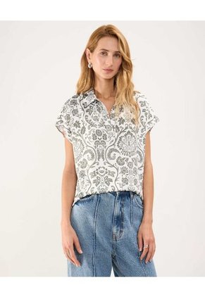 Blusa Para Mujer Manga Corta Color Verde  Marca Patprimo #30123387