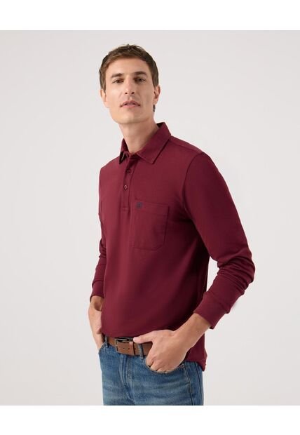 Polo Para Hombre Cuello Maquina Con Bolsillo Color Vino Marca Patprimo #44112751