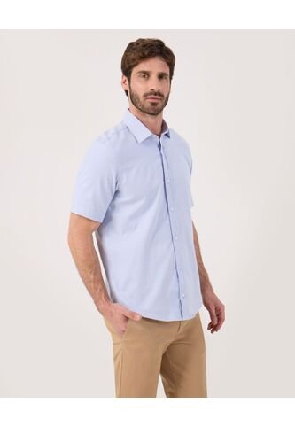 Camisa Para Hombre Manga Corta Sin Bolsillo Cuello Casual M Color Azul Marca Patprimo #44013178 Patprimo