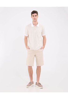 Polo Para Hombre Cuello Tejido Con Bolsillo Color Crema Marca Patprimo #44112741