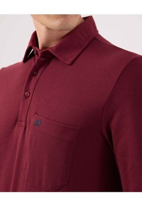Polo Para Hombre Cuello Maquina Con Bolsillo Color Vino Marca Patprimo #44112751