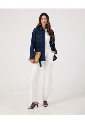 Camiseta Para Mujer Manga Corta Cuello Redondo Color Blanco Marca Patprimo #30093840