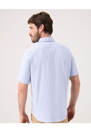 Camisa Para Hombre Manga Corta Sin Bolsillo Cuello Casual M Color Azul Marca Patprimo #44013178