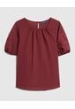 Blusa  Para Mujer Manga Corta Color Vino Marca Patprimo #30123638 de Patprimo