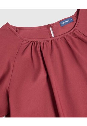 Blusa  Para Mujer Manga Corta Color Vino Marca Patprimo #30123638