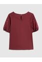 Blusa  Para Mujer Manga Corta Color Vino Marca Patprimo #30123638 de Patprimo