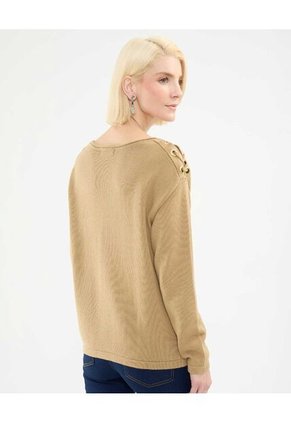 Saco Para Mujer Cuello Redondo Color Café  Marca Patprimo #30330601