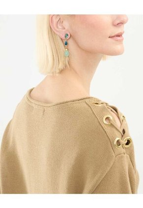 Saco Para Mujer Cuello Redondo Color Café  Marca Patprimo #30330601