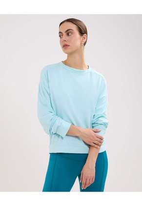 Buzo Para Mujer Cuello Redondo Color Azul Claro Marca Patprimo #30060064