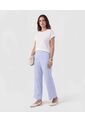 Pantalón Culotte Con Pinzas Frontales   Para Mujer Azul Patprimo de Patprimo