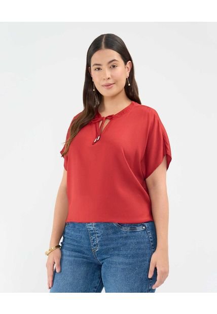 Blusa Para Mujer Manga Corta Color Rojo Marca Patprimo #14121362