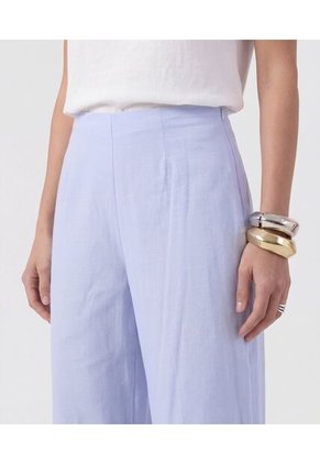 Pantalón Culotte Con Pinzas Frontales   Para Mujer Azul Patprimo