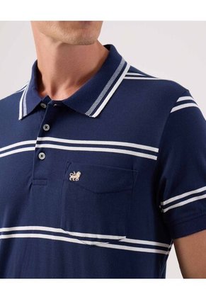 Polo Para Hombre Cuello Tejido Con Bolsillo Color Azul Marca Patprimo #44112748