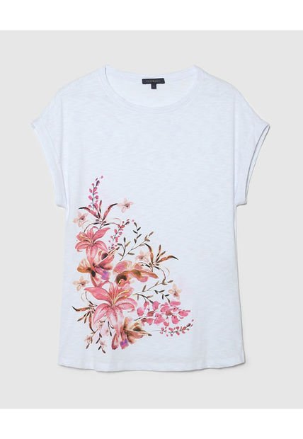 Camiseta Para Mujer Manga Corta Color Blanco Marca Patprimo #30093417