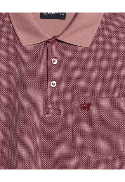 Polo Para Hombre Cuello Tejido Con Bolsillo Color Vino Marca Patprimo #44112631