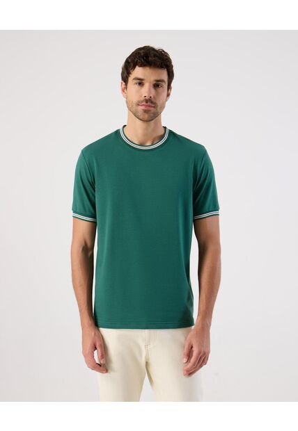 Camiseta  Para Hombre Manga Corta Cuello Redondo Color Verde Marca Patprimo #44097280