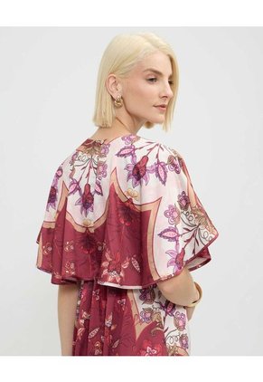 Vestido Para Mujer M/C Medio Color Vino Marca Patprimo #30171041