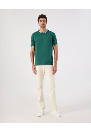 Camiseta  Para Hombre Manga Corta Cuello Redondo Color Verde Marca Patprimo #44097280