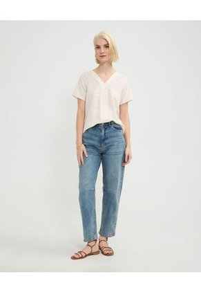 Blusa Para Mujer Manga Corta Color Beige Marca Patprimo #30123464