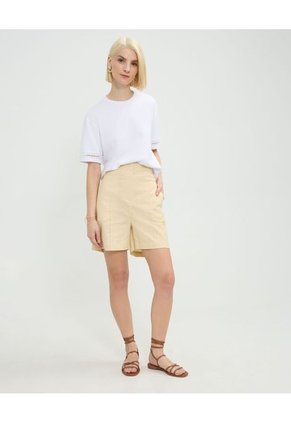 Camiseta Para Mujer Manga Corta Cuello Redondo Color Blanco Marca Patprimo #30093718