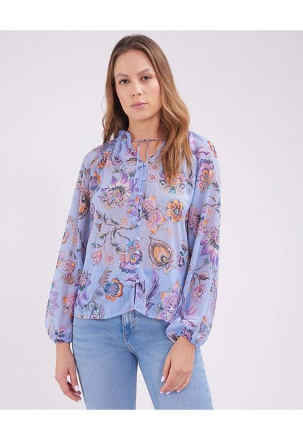 Blusa Para Mujer Manga Larga Color Morado Marca Patprimo #30123311