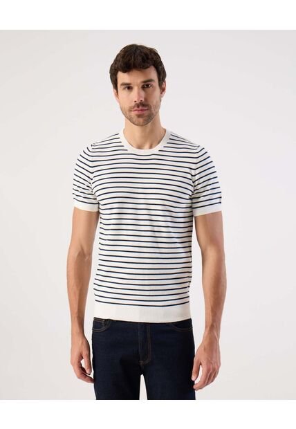 Camiseta  Para Hombre Manga Corta Cuello Redondo Color Blanco Marca Patprimo #44090964