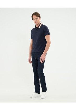 .Polo Para Hombre Cuello Tejido Patprimo Color Azul #44112660