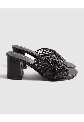 Sandalias Para Mujer Tacon Color Negro Marca Patprimo #30690090