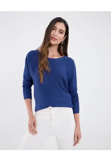 Saco Para Mujer Cuello Redondo Color Azul Marca Patprimo #30330639
