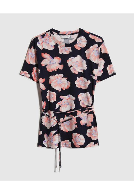Camiseta Para Mujer Manga Corta Color Azul Oscuro Marca Patprimo #30093561