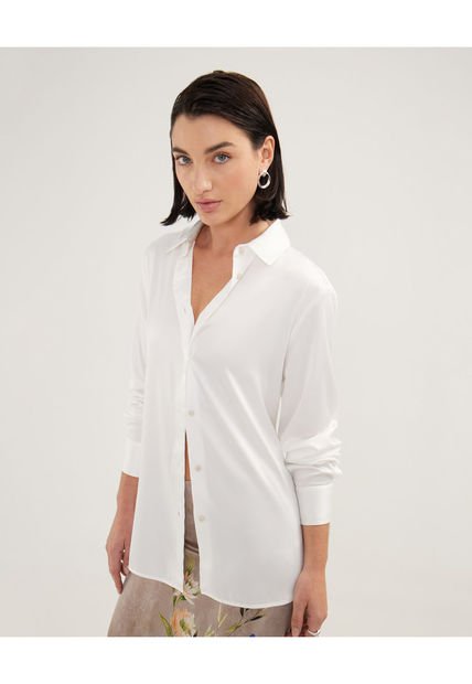 Camisa Para Mujer Manga Larga Color Blanco Marca Patprimo #30010623