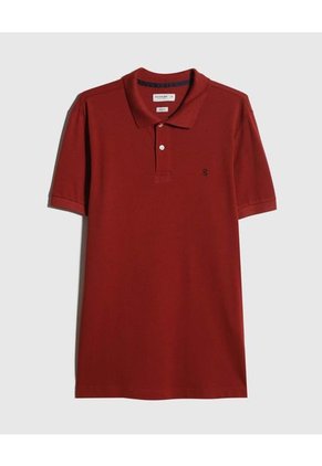 Polo Para Hombre Cuello Tejido Sin Bolsillo Color Terracota Marca Patprimo #44112696