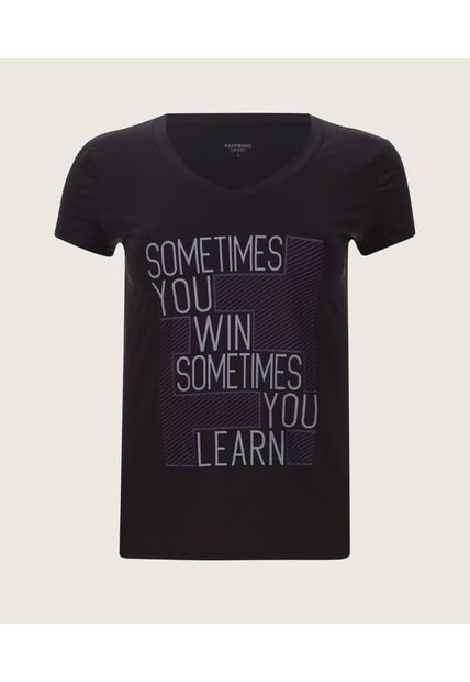 Camiseta Manga Corta Mujer Patprimo Negro 30091251-10